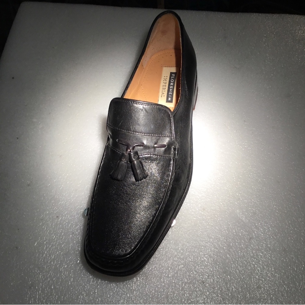 FLORSHEIM Imperial Black  Brown Penny Loafers Slip On Dress Shoes Sz 11.5 B